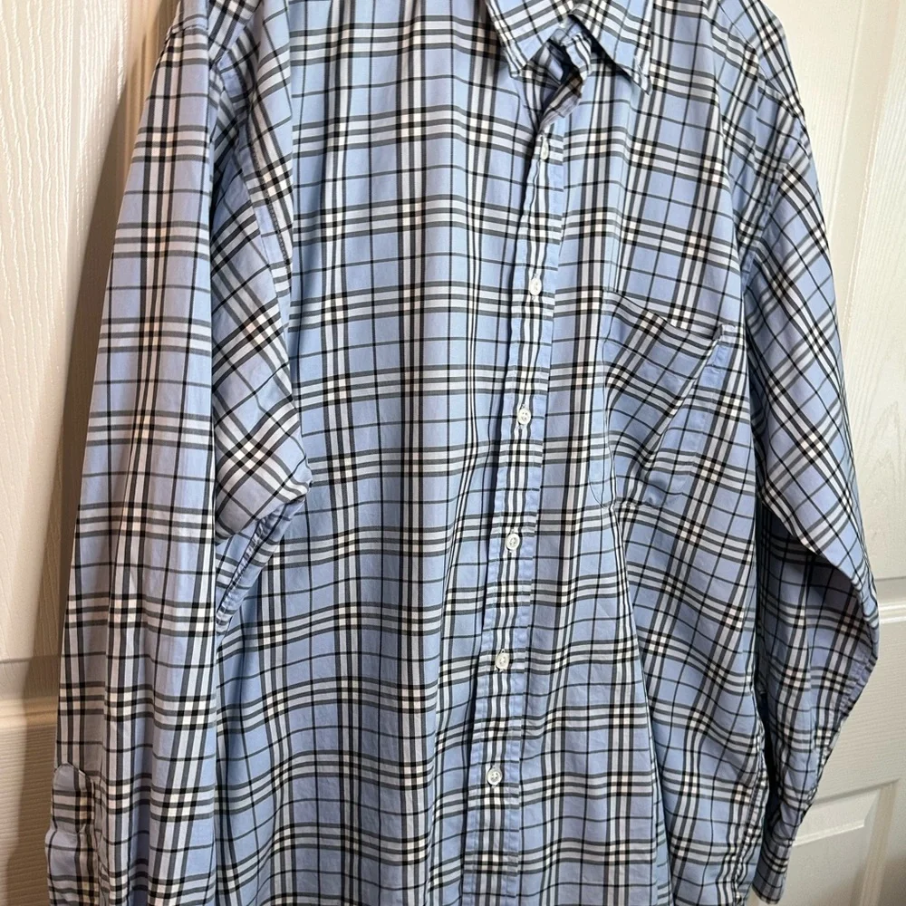 Mens Burberry Plaid Button Up - Picture 5 of 13